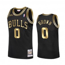 Chicago Bulls Randy Brown 1998 Finals Golden Limited Black Jersey