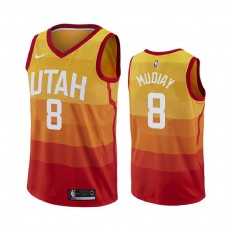 Men's Utah Jazz #8 Emmanuel Mudiay Orange City Jersey