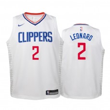 Youth Los Angeles Clippers #2 Kawhi Leonard White Association Jersey