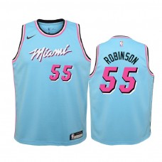 Youth Miami Heat #55 Duncan Robinson Blue City Jersey