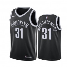 Men Brooklyn Nets #31 Jarrett Allen Black Jersey - Icon