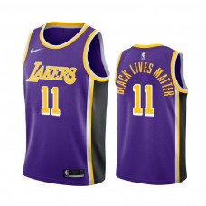 Los Angeles Lakers #11 Avery Bradley Statement Purple Men Nike Swingman Jersey