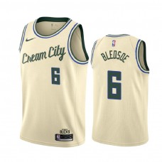 Men's Milwaukee Bucks #6 Eric Bledsoe Cream City Edition Jersey